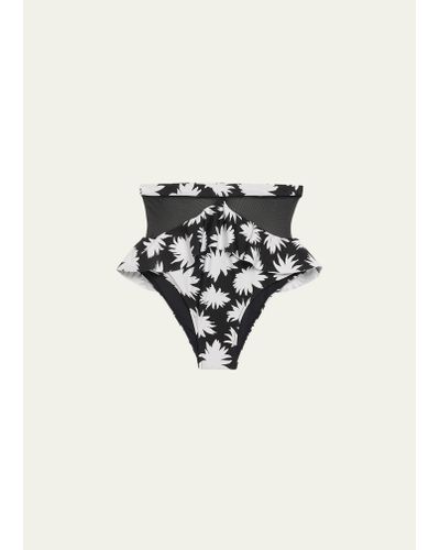 Leovqn Women's Bikini Bottoms Ruffled Swim Bottoms High Waist Swimwear  Brief for Women_Black_XS : Clothing, Shoes & Jewelry 
