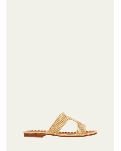 Carrie Forbes Moha Woven Flat Sandals - Natural