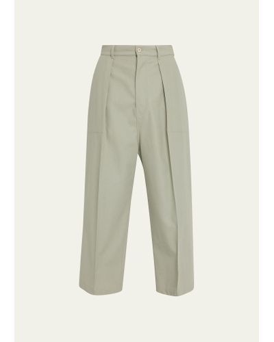 Loewe Low-crotch Pleated Pants - White