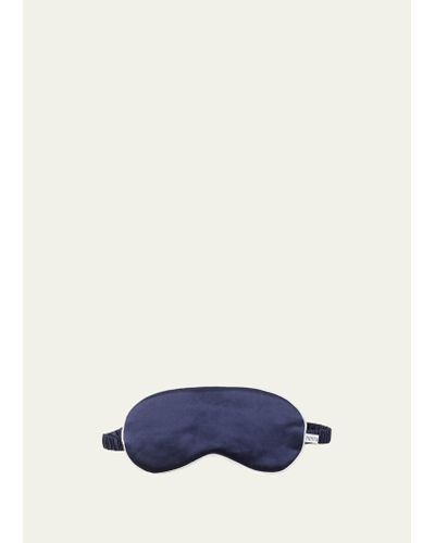 Petite Plume Mulberry Silk Sleep Mask - Blue