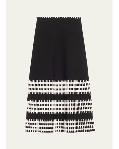 Alexis Simone Open-weave Knit Maxi Skirt - Black