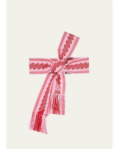 Pippa Holt Handwoven Wide Wrap Belt - Pink