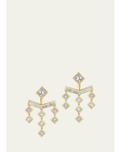 ARK Fine Jewelry Vibrations Three-drop Diamond Fringe Earrings - Natural
