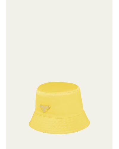 Prada Nylon Bucket Hat - Yellow