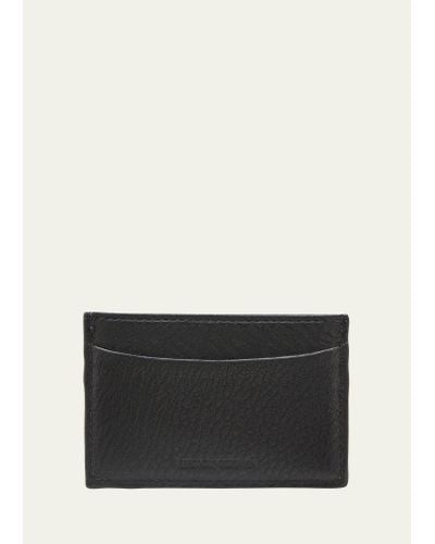 Bergdorf Goodman Leather Slim Card Case - Gray