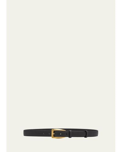 The Row Art Deco Leather Belt - Natural