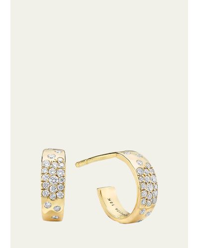 Ippolita Huggie Hoop Earrings In 18k Gold With Diamonds - Natural