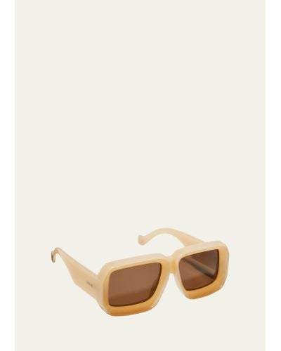 Loewe Oversized Square Acetate Sunglasses - Natural