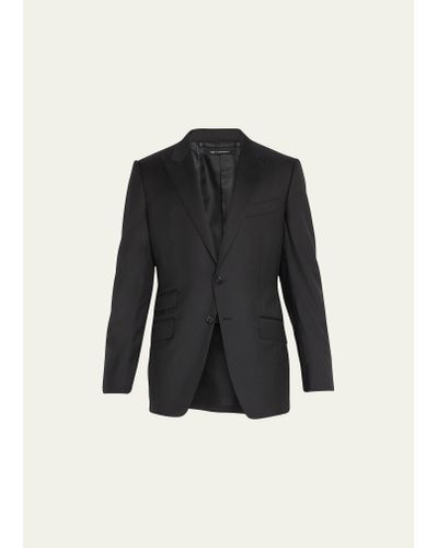Tom Ford Solid Master Twill Two-piece Suit - Black