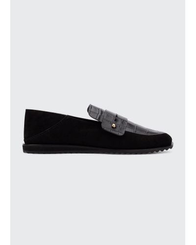 MERCEDES CASTILLO Freida Stepdown Leather Loafers - Black