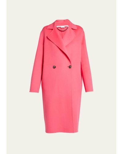 Stella McCartney Iconic Double-breasted Wool Peacoat - Pink