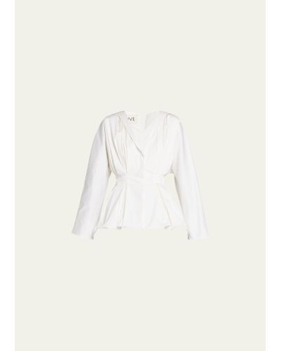 TOVE Ebba Pleated Top - Natural