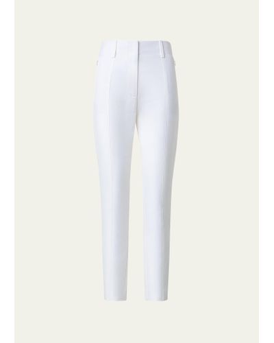 Akris Connor Cotton Silk Slim-fit Pants - White