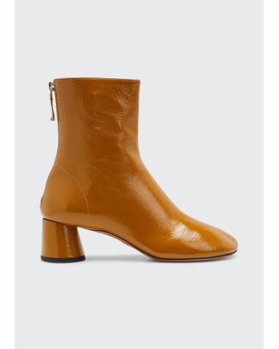 Proenza Schouler Glove Patent Leather Ankle Boots - Brown