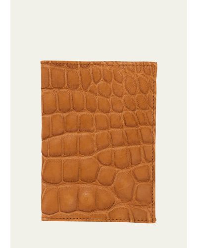 Abas Alligator Passport Booklet - Brown