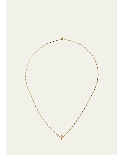 Lana Jewelry Solo Mini Cross Pendant Necklace - Natural