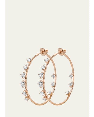 Mattia Cielo 18k Rose Gold Rugiada Earrings With Diamonds - Natural