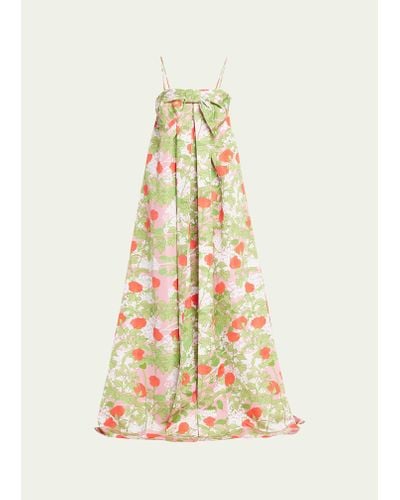 BERNADETTE Estelle Floral Print Maxi Dress - Metallic