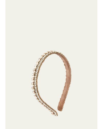 Deepa Gurnani Melinda Pearly Headband - Natural