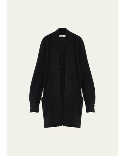 Vince Cashmere Shawl-collar Open-front Cardigan - Black