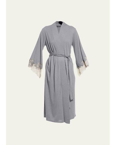 Natori Luxe Shangri-la Knit Robe - Gray