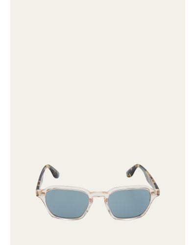 Brunello Cucinelli & Oliver Peoples Polarized Two-tone Round Acetate Sunglasses - White