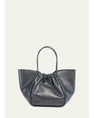 Proenza Schouler Extra Large Ruched Smooth Tote Bag - Gray