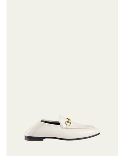 Gucci Brixton Leather Horsebit Loafers - Natural