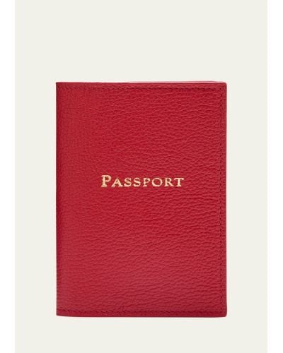 Bergdorf Goodman Leather Passport Holder - Red