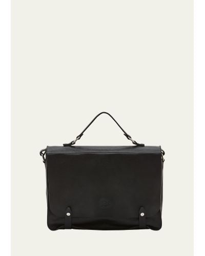 Il Bisonte Brolio Vachetta Leather Briefcase Bag - Black