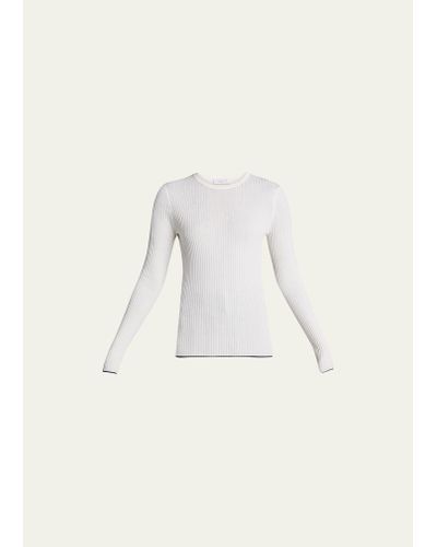 Gabriela Hearst Browning Ribbed Cashmere-silk Sweater - Natural