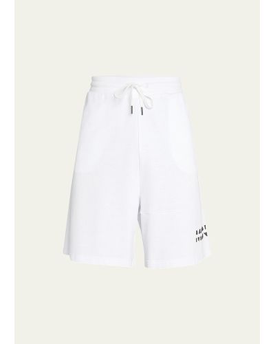 Moncler Logo Sweat Shorts - White