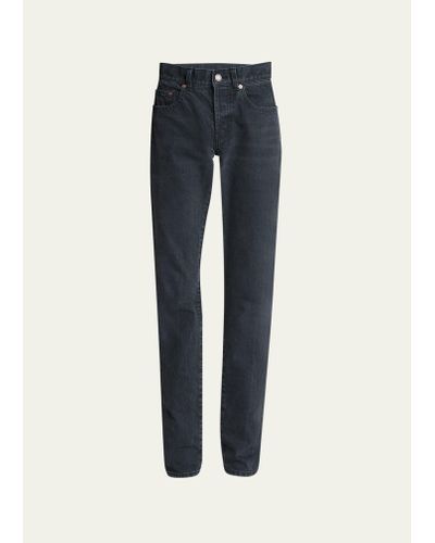 Saint Laurent Washed Slim-fit Jeans - Blue