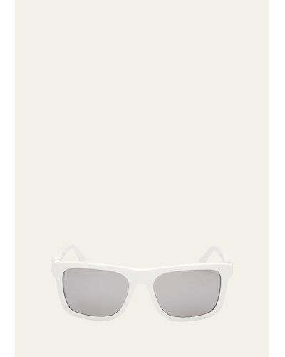 Moncler Colada Acetate Square Sunglasses - White