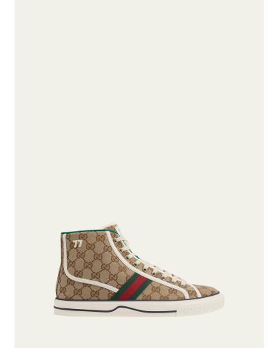 Gucci Tennis 1977 Canvas High-top Sneakers - Natural