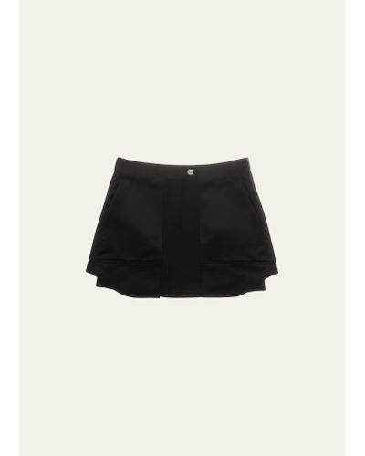 Helmut Lang Inside Out Satin Mini Skirt - Black