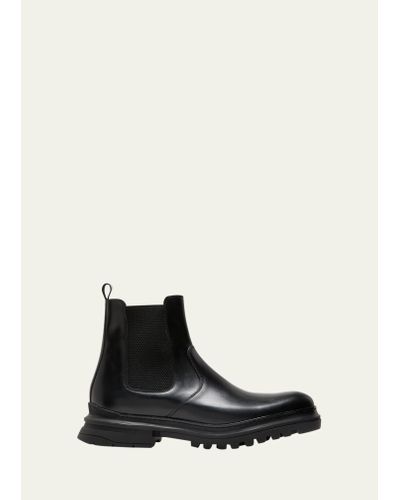 Aquatalia Enrico Weatherproof Leather Chelsea Boots - Black