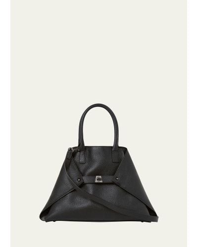 Akris Ai Small Leather Top-handle Bag - Black