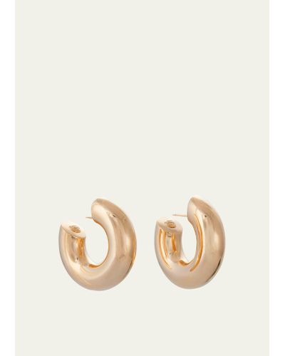 Sidney Garber 18k Yellow Gold Wide Tubular Hoop Earrings - Natural