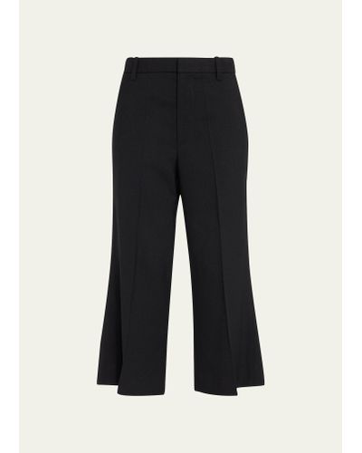 Marc Jacobs Abstract-stitch Cropped Flare Pants - Black