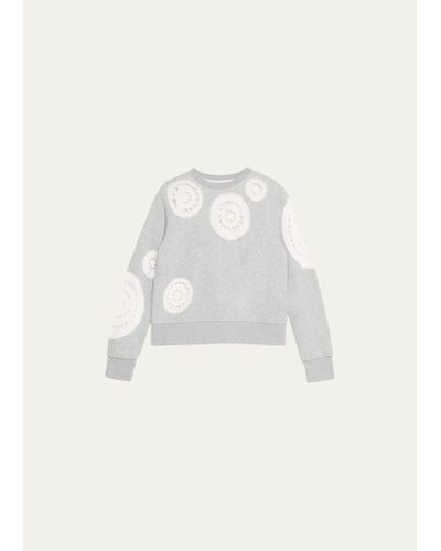 Sea Joy Crochet Sweatshirt - Natural