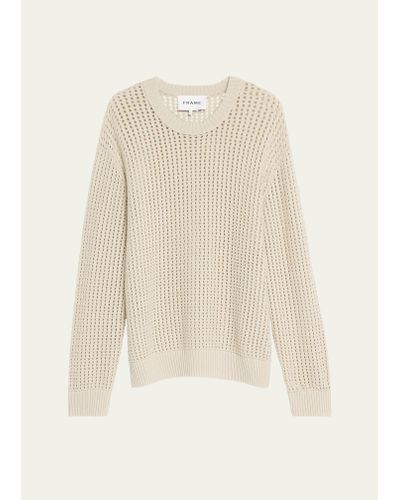 FRAME Open Weave Sweater - White