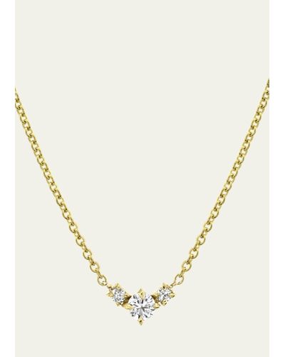 Lizzie Mandler 18k Eclat Triple V Diamond Necklace - Natural