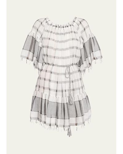 Ulla Johnson Hollace Multi-stripe Mini Dress Coverup - White