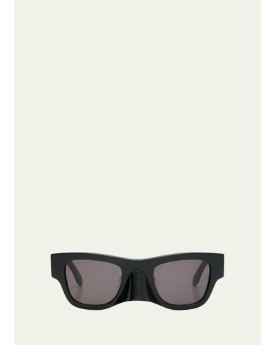 Palm Angels Myrtle Acetate Rectangle Sunglasses - White
