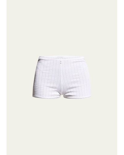 Andine Delphine Pointelle Line Shorts - Natural