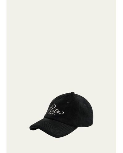 FRAME x Ritz Paris Suede Baseball Hat - Black