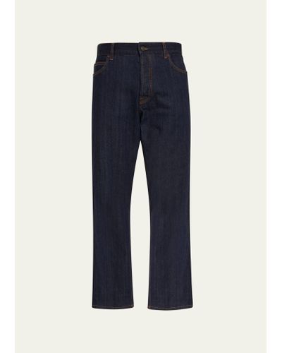 The Row Ross Topstitch Jeans - Blue
