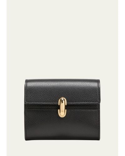 SAVETTE Symmetry Grained Leather Wallet - Black