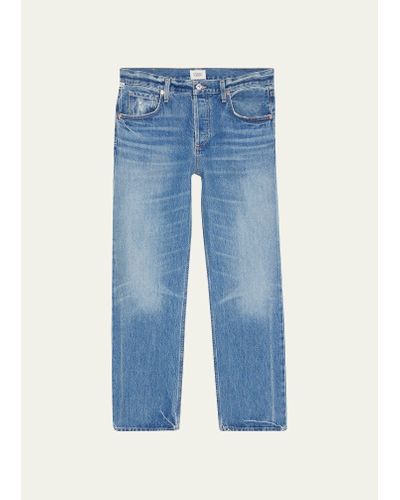Citizens of Humanity Neve Low-rise Cropped Straight Jeans - Blue